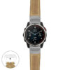 g.qtx7.p560a Main Beige StrapsCo DASSARI Salvage Thick Padded Distressed Italian Leather Watch Band Strap with Silver Buckle