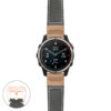 g.qtx7.p560a Main Black StrapsCo DASSARI Salvage Thick Padded Distressed Italian Leather Watch Band Strap with Rose Gold Buckle