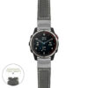 g.qtx7.p560a Main Black StrapsCo DASSARI Salvage Thick Padded Distressed Italian Leather Watch Band Strap with Silver Buckle