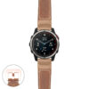 g.qtx7.p560a Main Tan StrapsCo DASSARI Salvage Thick Padded Distressed Italian Leather Watch Band Strap with Rose Gold Buckle