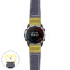 g.qtx7x.p560a Main Blue StrapsCo DASSARI Salvage Thick Padded Distressed Italian Leather Watch Band Strap with Yellow Gold Buckle