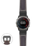 g.qtx7x.p560a Main Dark Brown StrapsCo DASSARI Salvage Thick Padded Distressed Italian Leather Watch Band Strap with Matte Black Buckle