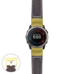 g.qtx7x.p560a Main Dark Brown StrapsCo DASSARI Salvage Thick Padded Distressed Italian Leather Watch Band Strap with Yellow Gold Buckle