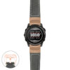 g.t7.p560a Main Black StrapsCo DASSARI Salvage Thick Padded Distressed Italian Leather Watch Band Strap with Rose Gold Buckle
