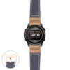 g.t7.p560a Main Blue StrapsCo DASSARI Salvage Thick Padded Distressed Italian Leather Watch Band Strap with Rose Gold Buckle