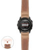 g.t7.p560a Main Tan StrapsCo DASSARI Salvage Thick Padded Distressed Italian Leather Watch Band Strap with Rose Gold Buckle