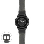 g.tbv.p560a Main Black StrapsCo DASSARI Salvage Thick Padded Distressed Italian Leather Watch Band Strap with Matte Black Buckle