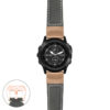 g.tbv.p560a Main Black StrapsCo DASSARI Salvage Thick Padded Distressed Italian Leather Watch Band Strap with Rose Gold Buckle