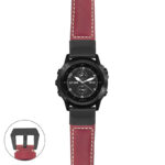 g.tbv.p560a Main Red StrapsCo DASSARI Salvage Thick Padded Distressed Italian Leather Watch Band Strap with Matte Black Buckle