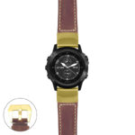 g.tbv.p560a Main Rust StrapsCo DASSARI Salvage Thick Padded Distressed Italian Leather Watch Band Strap with Yellow Gold Buckle