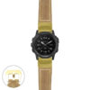 g.tch.p560a Main Beige StrapsCo DASSARI Salvage Thick Padded Distressed Italian Leather Watch Band Strap with Yellow Gold Buckle