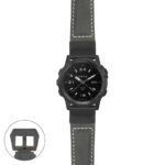 g.tch.p560a Main Black StrapsCo DASSARI Salvage Thick Padded Distressed Italian Leather Watch Band Strap with Matte Black Buckle