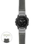 g.tch.p560a Main Black StrapsCo DASSARI Salvage Thick Padded Distressed Italian Leather Watch Band Strap with Silver Buckle