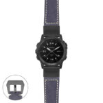 g.tch.p560a Main Blue StrapsCo DASSARI Salvage Thick Padded Distressed Italian Leather Watch Band Strap with Matte Black Buckle