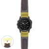 g.tch.p560a Main Dark Brown StrapsCo DASSARI Salvage Thick Padded Distressed Italian Leather Watch Band Strap with Yellow Gold Buckle