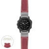 g.tch.p560a Main Red StrapsCo DASSARI Salvage Thick Padded Distressed Italian Leather Watch Band Strap with Silver Buckle