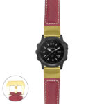 g.tch.p560a Main Red StrapsCo DASSARI Salvage Thick Padded Distressed Italian Leather Watch Band Strap with Yellow Gold Buckle