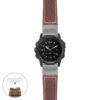 g.tch.p560a Main Rust StrapsCo DASSARI Salvage Thick Padded Distressed Italian Leather Watch Band Strap with Silver Buckle