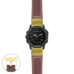 g.tch.p560a Main Rust StrapsCo DASSARI Salvage Thick Padded Distressed Italian Leather Watch Band Strap with Yellow Gold Buckle