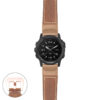 g.tch.p560a Main Tan StrapsCo DASSARI Salvage Thick Padded Distressed Italian Leather Watch Band Strap with Rose Gold Buckle