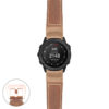 g.td.p560a Main Tan StrapsCo DASSARI Salvage Thick Padded Distressed Italian Leather Watch Band Strap with Rose Gold Buckle