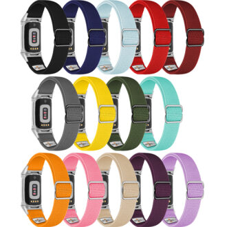 ny100 All Color StrapsCo Nylon Stretch Watch Band Strap For Fitbit Charge 6 StrapsCo Nylon Stretch Watch Band Strap For Fitbit Charge 5 and Fitbit Charge 6