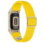 ny100.10.cg Back Yellow StrapsCo Nylon Stretch Watch Band Strap For Fitbit Charge 5 and Fitbit Charge 6