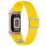 ny100.10.rg Back Yellow StrapsCo Nylon Stretch Watch Band Strap For Fitbit Charge 5 and Fitbit Charge 6