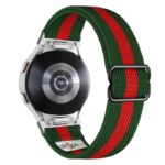 ny100.11.6.ss Back Green and Red StrapsCo Nylon Stretch Watch Band Strap For Samsung Galaxy Watch 6
