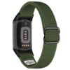 ny100.11.mb Back Army Green StrapsCo Nylon Stretch Watch Band Strap For Fitbit Charge 5 and Fitbit Charge 6
