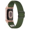 ny100.11.rg Back Army Green StrapsCo Nylon Stretch Watch Band Strap For Fitbit Charge 5 and Fitbit Charge 6