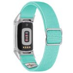 ny100.11b.ss Back Mint Green StrapsCo Nylon Stretch Watch Band Strap For Fitbit Charge 5 and Fitbit Charge 6