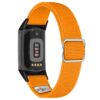 ny100.12.mb Back Orange StrapsCo Nylon Stretch Watch Band Strap For Fitbit Charge 5 and Fitbit Charge 6