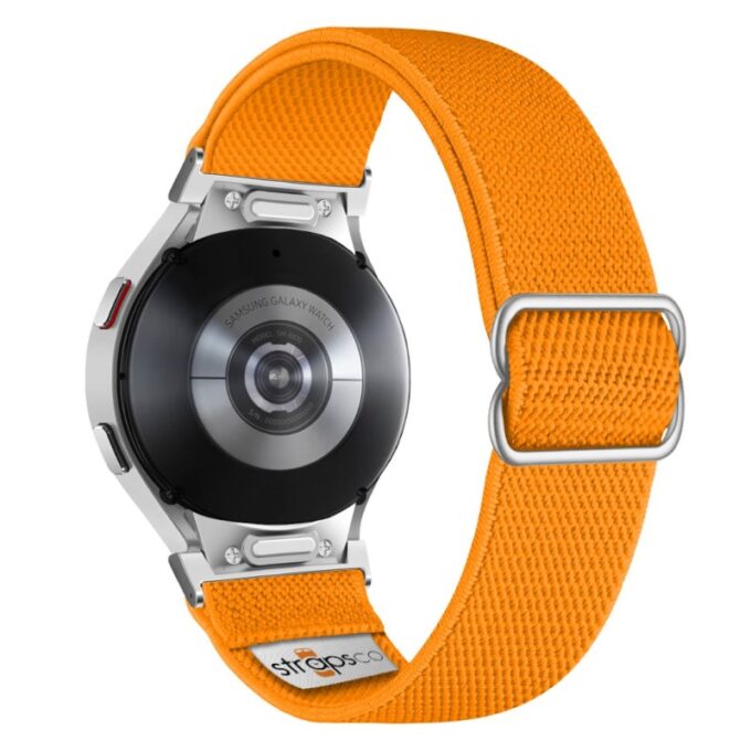 ny100.12.ss Back Orange StrapsCo Nylon Stretch Watch Band Strap For Samsung Galaxy Watch 6