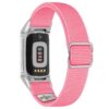 ny100.13.ss Back Pink StrapsCo Nylon Stretch Watch Band Strap For Fitbit Charge 5 and Fitbit Charge 6