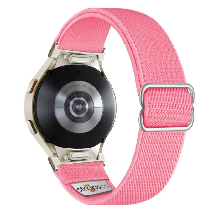 ny100.13.st Back Pink StrapsCo Nylon Stretch Watch Band Strap For Samsung Galaxy Watch 6