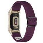 ny100.18.cg Back Purple StrapsCo Nylon Stretch Watch Band Strap For Fitbit Charge 5 and Fitbit Charge 6