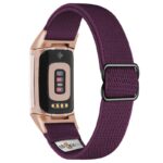 ny100.18.rg Back Purple StrapsCo Nylon Stretch Watch Band Strap For Fitbit Charge 5 and Fitbit Charge 6