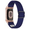 ny100.5.rg Back Blue StrapsCo Nylon Stretch Watch Band Strap For Fitbit Charge 5 and Fitbit Charge 6
