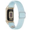 ny100.5b.cg Back Light Blue StrapsCo Nylon Stretch Watch Band Strap For Fitbit Charge 5 and Fitbit Charge 6