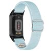 ny100.5b.mb Back Light Blue StrapsCo Nylon Stretch Watch Band Strap For Fitbit Charge 5 and Fitbit Charge 6