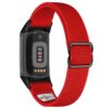 ny100.6.mb Back Red StrapsCo Nylon Stretch Watch Band Strap For Fitbit Charge 5 and Fitbit Charge 6