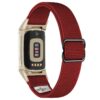 ny100.6b.cg Back Dark Red StrapsCo Nylon Stretch Watch Band Strap For Fitbit Charge 5 and Fitbit Charge 6