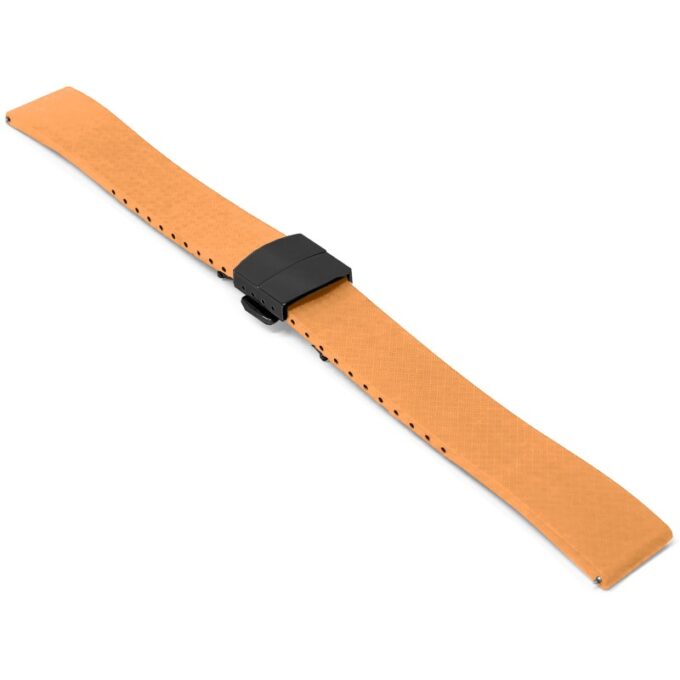 fk21.12.mb Angle Orange DASSARI Gridline Cut To Size FKM Rubber Watch Band Strap 20mm 22mm