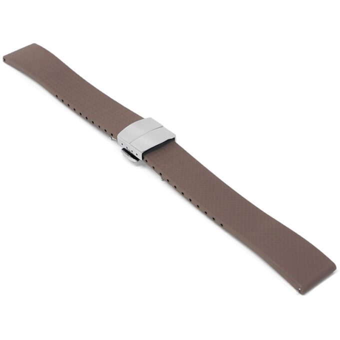 fk21.2.bs Angle Brown DASSARI Gridline Cut To Size FKM Rubber Watch Band Strap 20mm 22mm