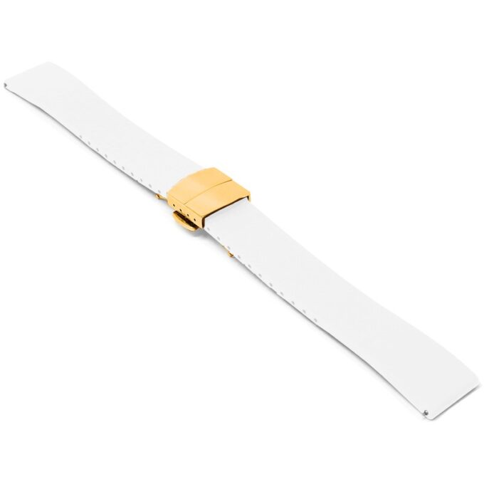 fk21.22.yg Angle White DASSARI Gridline Cut To Size FKM Rubber Watch Band Strap 20mm 22mm