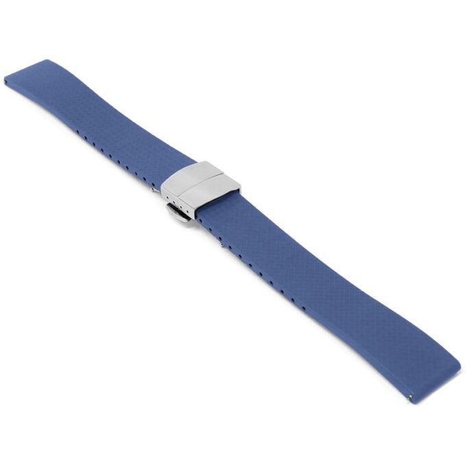 fk21.5a.bs Angle Dark Blue DASSARI Gridline Cut To Size FKM Rubber Watch Band Strap 20mm 22mm