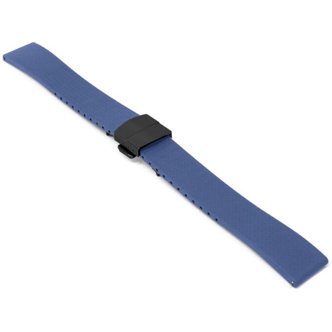 fk21.5a.mb Angle Dark Blue DASSARI Gridline Cut To Size FKM Rubber Watch Band Strap 20mm 22mm