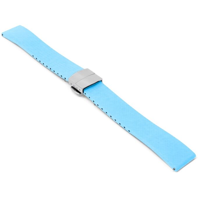 fk21.5b.bs Angle Light Blue DASSARI Gridline Cut To Size FKM Rubber Watch Band Strap 20mm 22mm