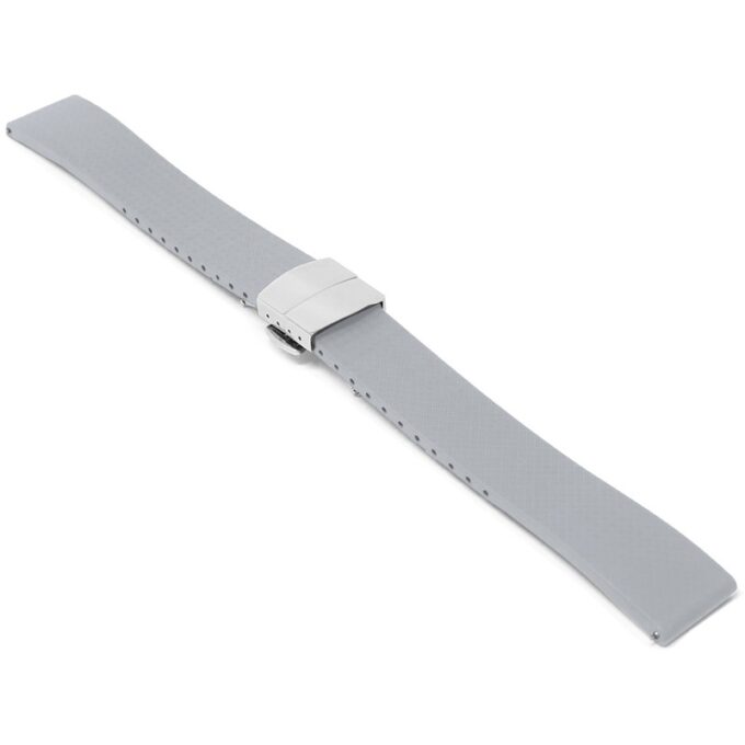 fk21.7.ps Angle Grey DASSARI Gridline Cut To Size FKM Rubber Watch Band Strap 20mm 22mm